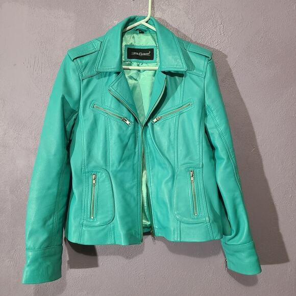 Women's Carrie Hoxton Leather Jacket 100%‎ Lambskin Casual Fashion Motorcycle L - Picture 5 of 8